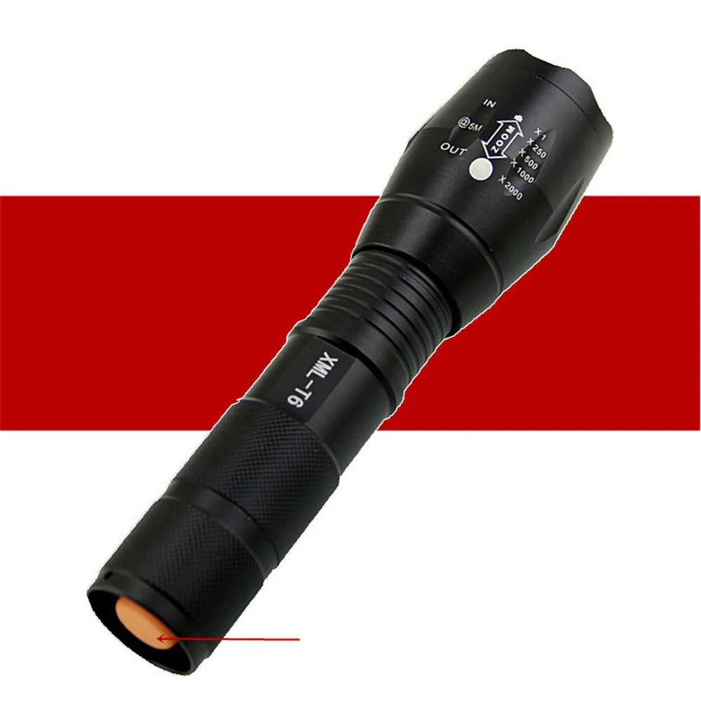 CREE XML-T6 Ultra Bright LED Flashlight Torch with Adjustable Focus Zoom (18650 Version Alone) - 3