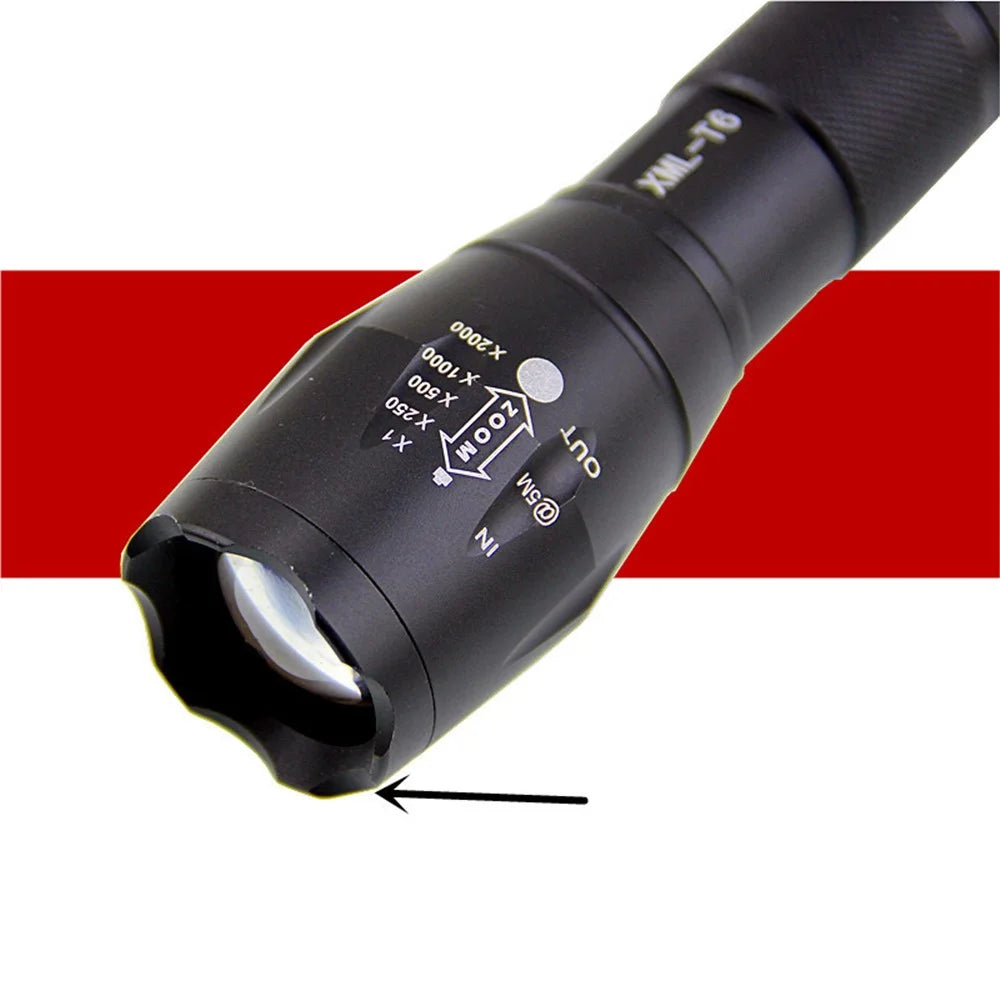 CREE XML-T6 Ultra Bright LED Flashlight Torch with Adjustable Focus Zoom (18650 Version Alone) - 4