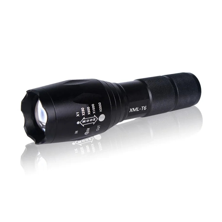 XML-T6 Outdoor Flashlight Torch with Adjustable Focus Zoom, Handheld Flashlight Bright 900 Lumens Pocket Torch - 1