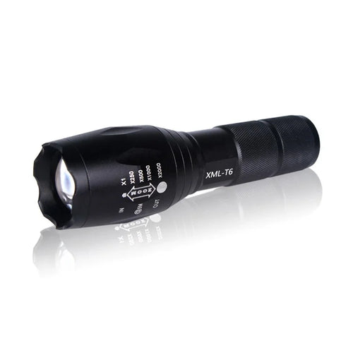 XML-T6 Outdoor Flashlight Torch with Adjustable Focus Zoom, Handheld Flashlight Bright 900 Lumens Pocket Torch - 1