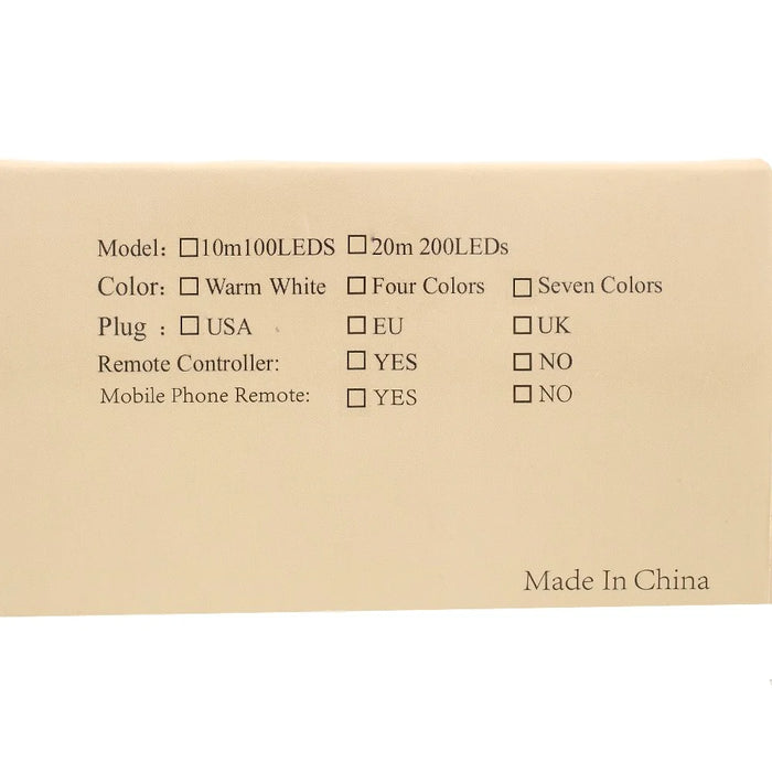 20M 200-LED Warm White Dimmable Copper Wire LED Starry Light with Remote Controller - EU Plug - 7