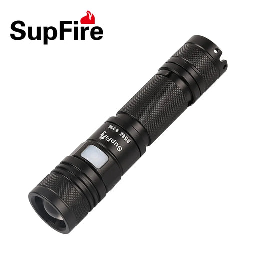 SUPFIRE A2 XM-L2 T6 950LM 5-Mode Dimming USB  Strong Light LED Flashlight (without Battery) - Black - 1