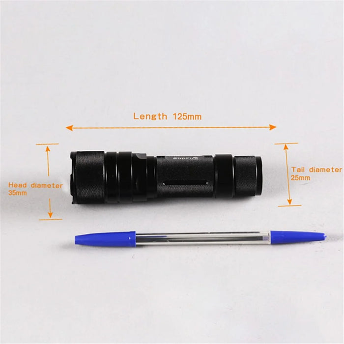 SUPFIRE F3-L2 L2(T6) LED 10W 1100 Lumen Focusing Flashlight - Black - 2