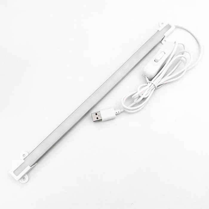 3W 18-LED USB LED Light Bar Magnet + Adhesive with Cable - Warm White - 1