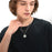 YISIXICI XL13140033 Zirconia Basketball Pendant Necklace S925 Silver Neck Jewelry (Dual Circle Chain) - Style A - 4