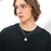 YISIXICI XL13140033 Zirconia Basketball Pendant Necklace S925 Silver Neck Jewelry (Dual Circle Chain) - Style A - 5