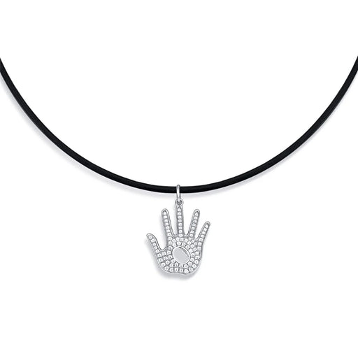 YISIXICI XL13140039 Hand Of Basketball Necklace S925 Silver Neck Jewelry - 2