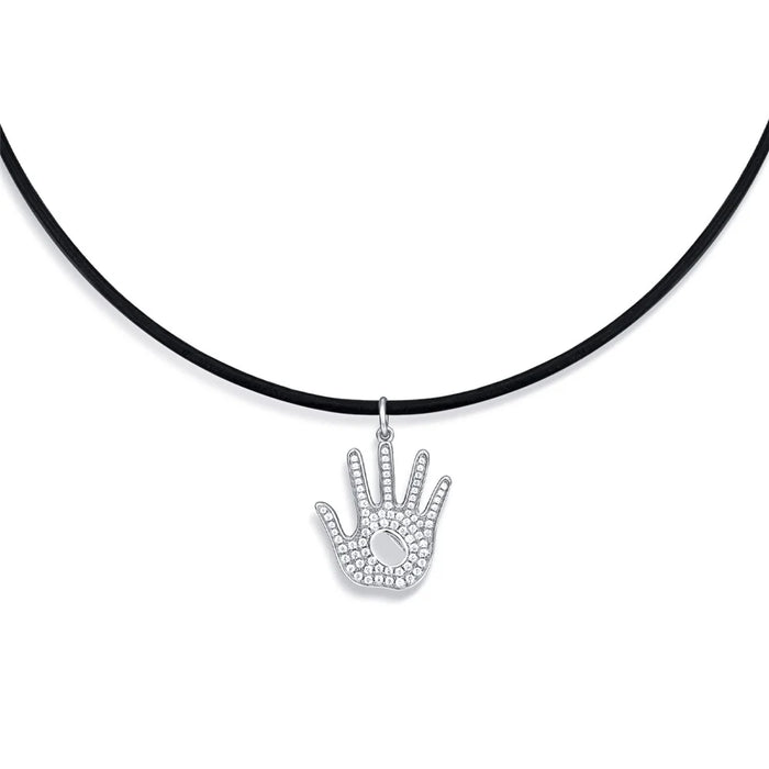 YISIXICI XL13140039 Hand Of Basketball Necklace S925 Silver Neck Jewelry - 2