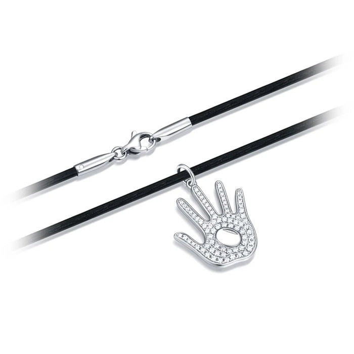 YISIXICI XL13140039 Hand Of Basketball Necklace S925 Silver Neck Jewelry - 3