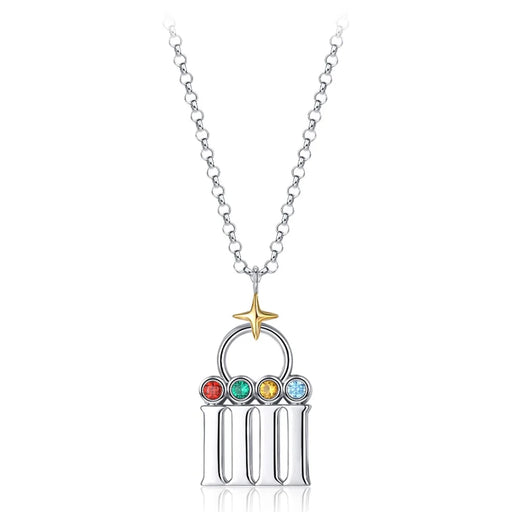 YISIXICI XL13140004 Code Of Happiness Necklace S925 Silver Neck Jewelry Birthday Gift for Girlfriend - 1