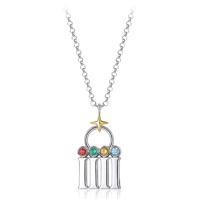 YISIXICI XL13140004 Code Of Happiness Necklace S925 Silver Neck Jewelry Birthday Gift for Girlfriend - 1
