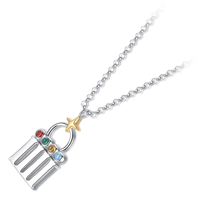 YISIXICI XL13140004 Code Of Happiness Necklace S925 Silver Neck Jewelry Birthday Gift for Girlfriend - 2