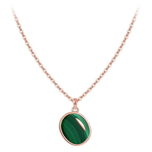 YISIXICI XL13140028 Malachite Pendant Necklace Neck Jewelry Birthday Gift - Green - 1