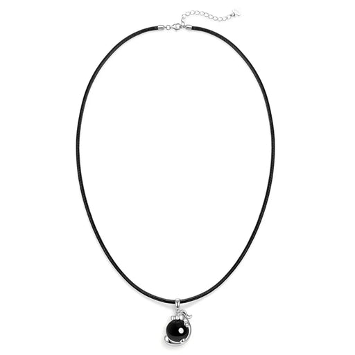 YISIXICI XL13140060 Men's Black Agate Necklace Chinese Dragon Hug Pearl Neck Jewelry Birthday Gift - 2