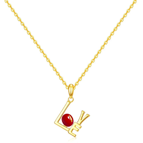 YISIXICI XL13140011 ONLY LOVE Necklace Enamel S925 Silver Neck Jewelry Women's Birthday Gift - 1
