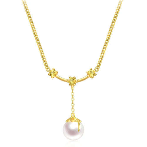 YISIXICI XL13140014 Pearl Pendant Necklace S925 Silver Neck Jewelry Women's Birthday Gift - 1