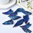 10Pcs / Pack Peacock Feather Style Natural Black Tourmaline Electroplated Colored Tourmaline Pendant, 4-6cm 10-20g - 5
