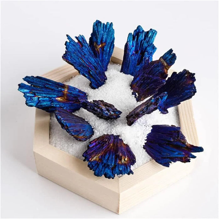 10Pcs / Pack Peacock Feather Style Natural Black Tourmaline Electroplated Colored Tourmaline Pendant, 4-6cm 10-20g - 7