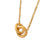 Luxury Interlocking Circles Pendant Necklace Titanium Steel Gold Plated Fashion Versatile 40+5cm Chain - 1