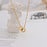 Luxury Interlocking Circles Pendant Necklace Titanium Steel Gold Plated Fashion Versatile 40+5cm Chain - 5