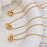 Luxury Interlocking Circles Pendant Necklace Titanium Steel Gold Plated Fashion Versatile 40+5cm Chain - 6