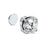 A00899 8mm Stud Earring Ear Decor Jewelry Magnet Non-piercing Magnetic Stud Eardrop Earring - Silver / White Diamond - 3
