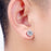A00899 8mm Stud Earring Ear Decor Jewelry Magnet Non-piercing Magnetic Stud Eardrop Earring - Silver / White Diamond - 5