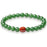 YISIXICI ZL13140001 Green Jade Bracelet Natural Beaded Wrist Jewelry Birthday Gift - M - 1