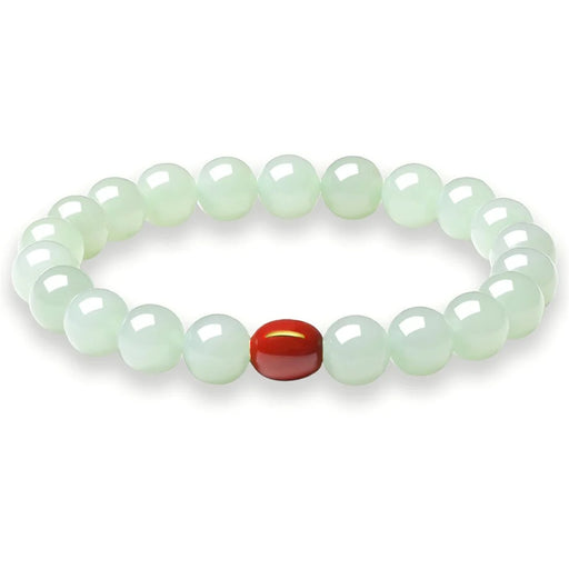 YISIXICI ZL13140002 Jade Bracelet Natural Beaded Wrist Jewelry Birthday Gift - M - 1