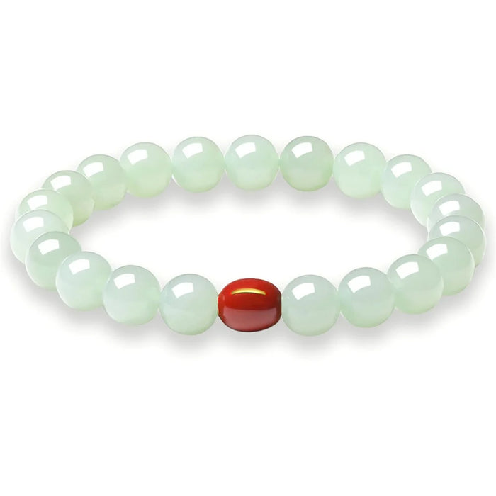 YISIXICI ZL13140002 Jade Bracelet Natural Beaded Wrist Jewelry Birthday Gift - M - 1