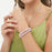 YISIXICI ZL13140016 Women's Crystal Bracelet Spodumene Beaded Jewelry Birthday Gift - Pink Bead - 4