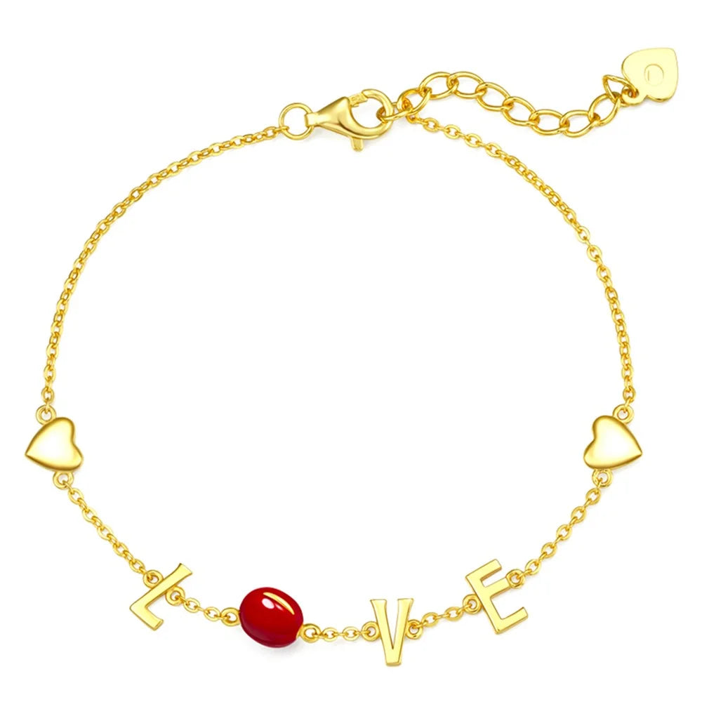 YISIXICI SL13140004 ONLY LOVE Women's Bracelet S925 Silver Wrist Bangle Jewelry - 1