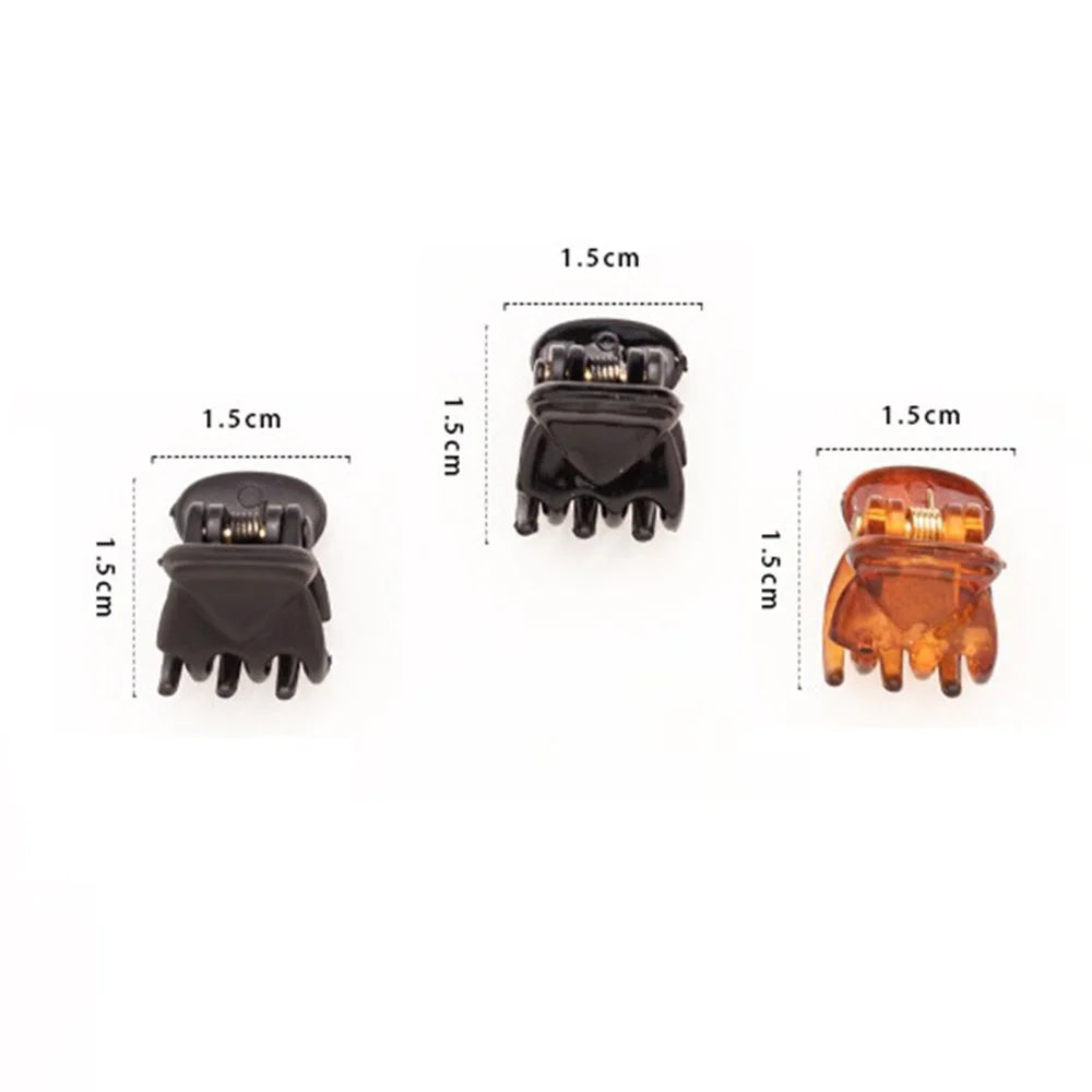 FJ-354 120Pcs / Set Mini Hair Clips DIY Hair Style Acrylic Claws Clamps for Girls and Women - Bright Black - 5
