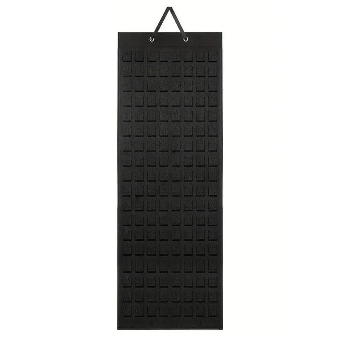 Felt Earrings Organizer 608 Holes Wall Hanging Jewelry Storage Board for Brooch Pins - Black - 1