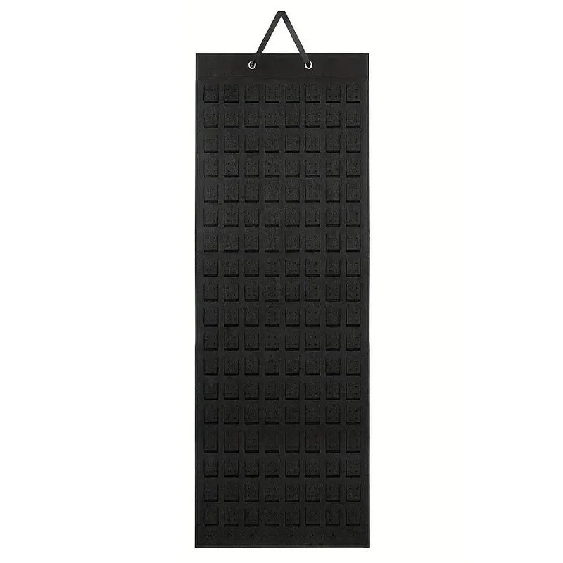 Felt Earrings Organizer 608 Holes Wall Hanging Jewelry Storage Board for Brooch Pins - Black - 1