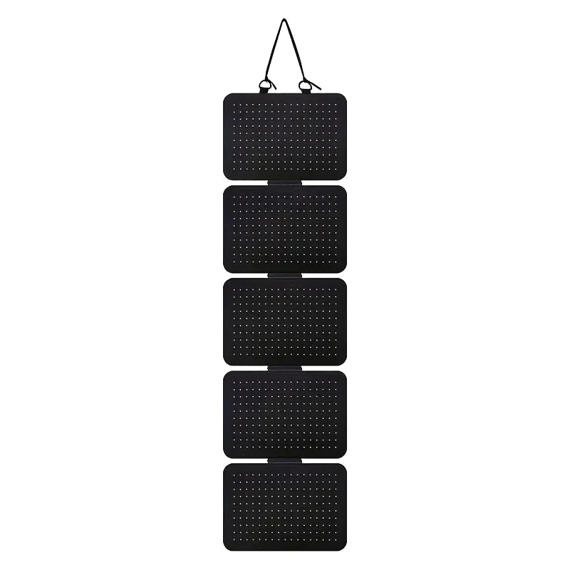5-Panel Felt Jewelry Storage Board Wall Hanging Display Organizer for Earrings Brooch Pins - Black - 1