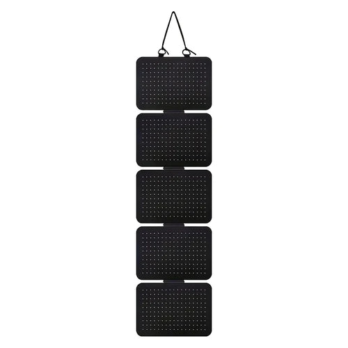 5-Panel Felt Jewelry Storage Board Wall Hanging Display Organizer for Earrings Brooch Pins - Black - 1