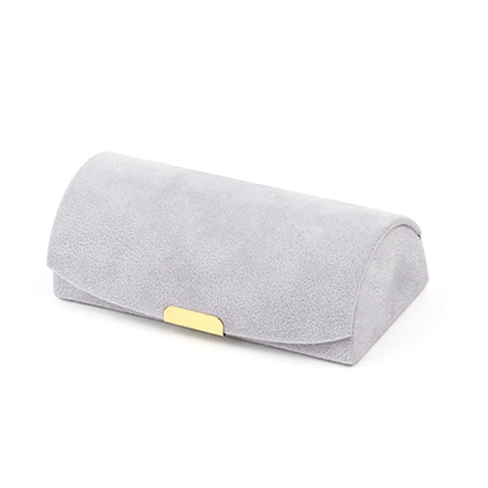 Portable Travel Arched Jewelry Storage Box Earring Bracelet Jewelry Organizer Display Case - Light Grey - 2
