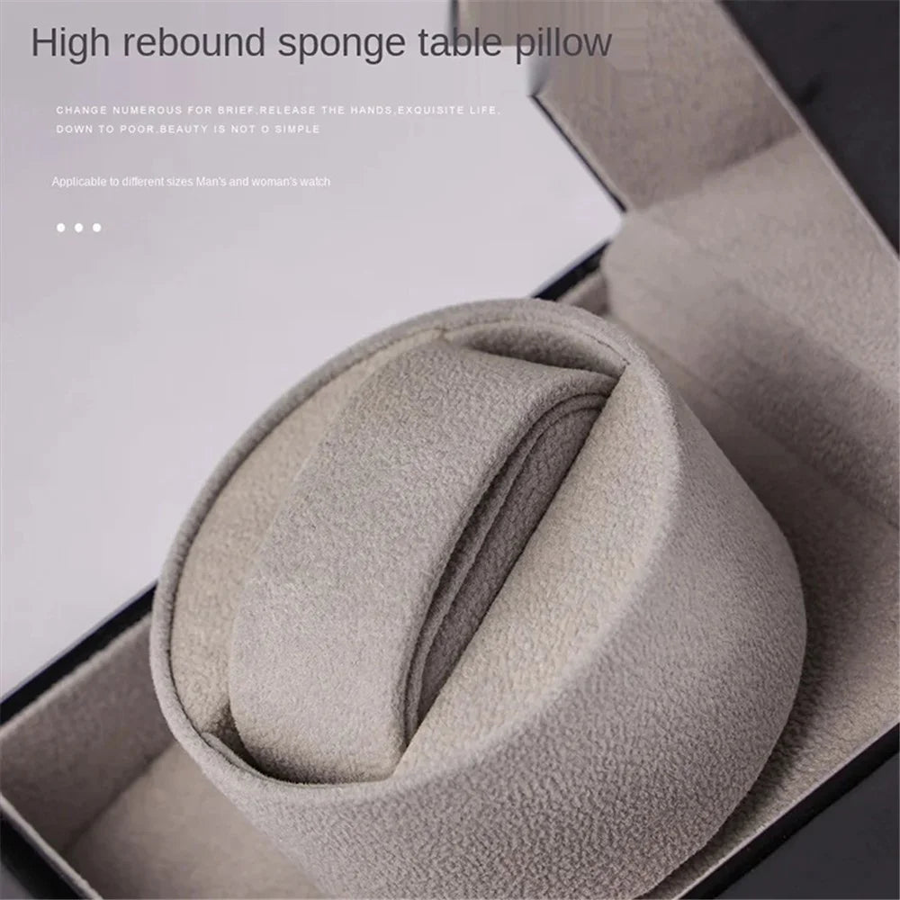 W125 Automatic Single Watch Electric Rotating Box Watch Leather Display Box - Crocodile Texture W125E / US Plug - 2