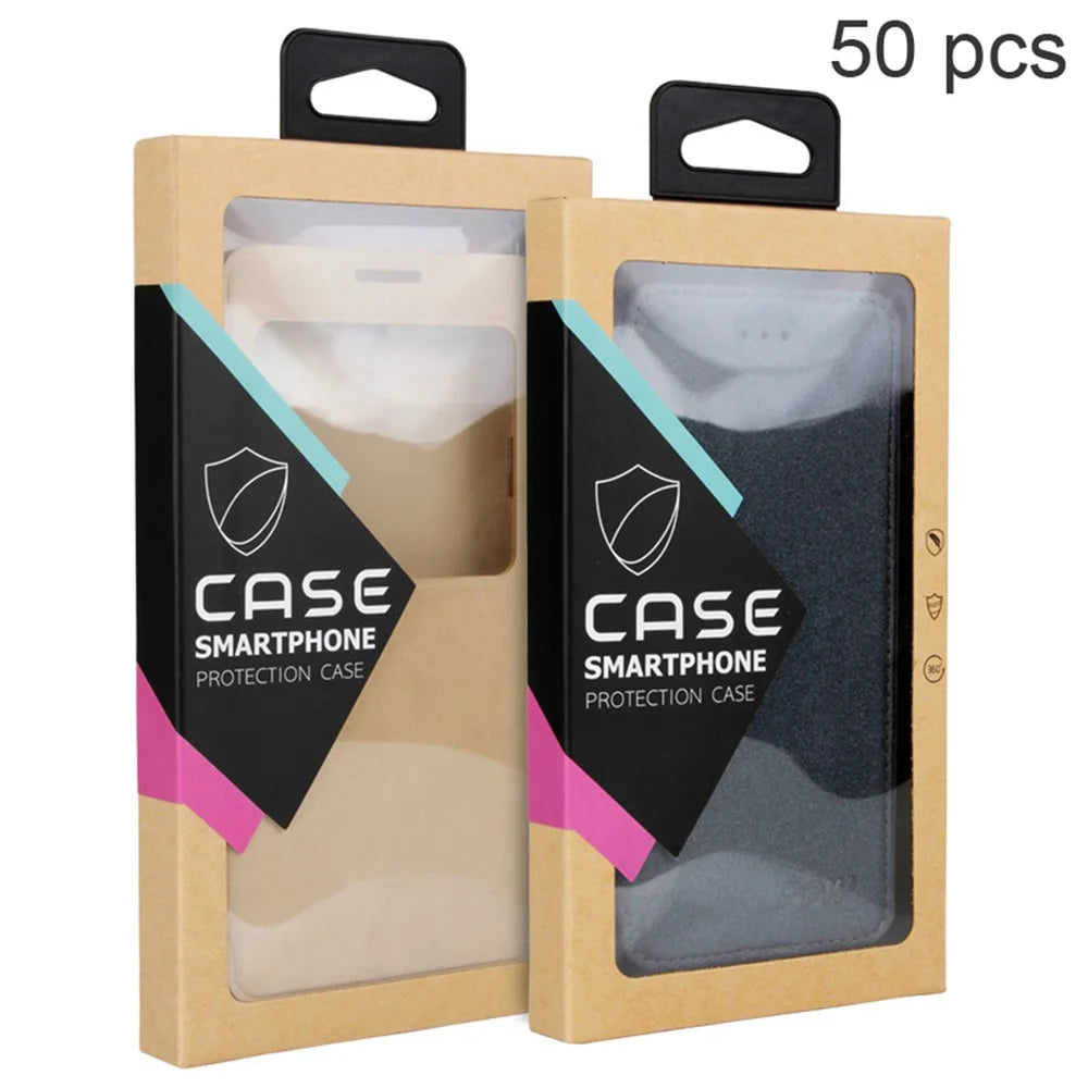 Customizable 50Pcs/Set Kraft Paper Package Box for iPhone 6s Plus/6 Plus Cases - Black - 1