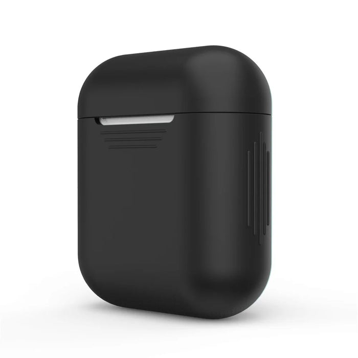 LANKILIN Shock-proof Silicone Protective Cover for Apple AirPods with Charging Case (2016) - Black - 2