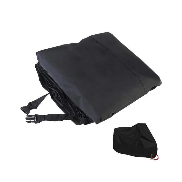 Motorcycle Cover Silver Coated Inside Waterproof Dustproof Cover For Large Bikes Cruisers Scooters - Black + Red / XL - 3
