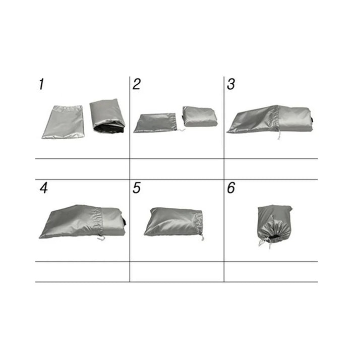 Motorcycle Cover Silver Coated Inside Waterproof Dustproof Cover For Large Bikes Cruisers Scooters - Black + Red / XL - 4