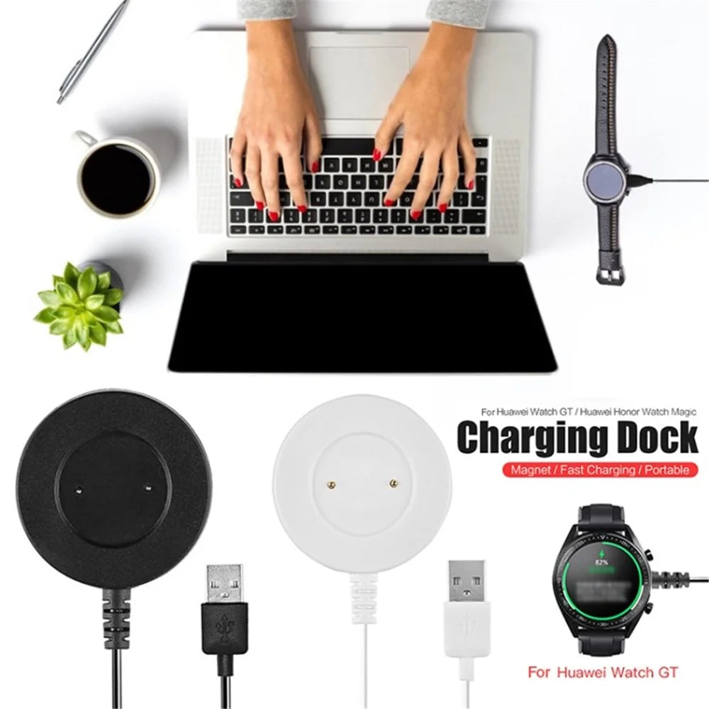 For Huawei Watch GT / GT 2 / GT 2e / Watch Magic Charging Dock Smart Watch 1m Integrated Magnetic Charging Base - White - 7