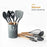 11Pcs/Set BPA Free Wooden Handle Silicone Kitchenware Cooking Tool Accessories Kitchen Utensils Set (FDA Certified Material) - with Storage Tank - 2
