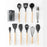11Pcs/Set BPA Free Wooden Handle Silicone Kitchenware Cooking Tool Accessories Kitchen Utensils Set (FDA Certified Material) - with Storage Tank - 3