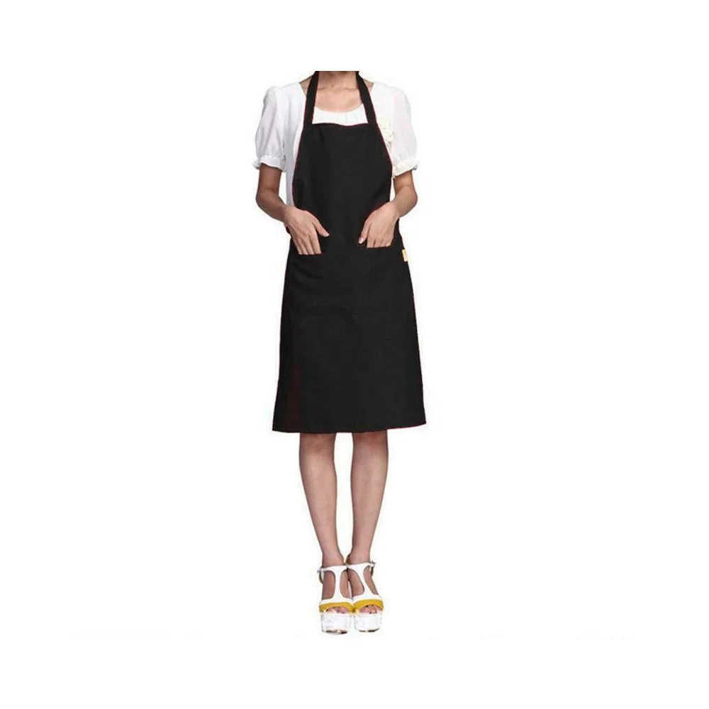 Home Kitchen Simple Stylish Pure Color Apron - Black - 1