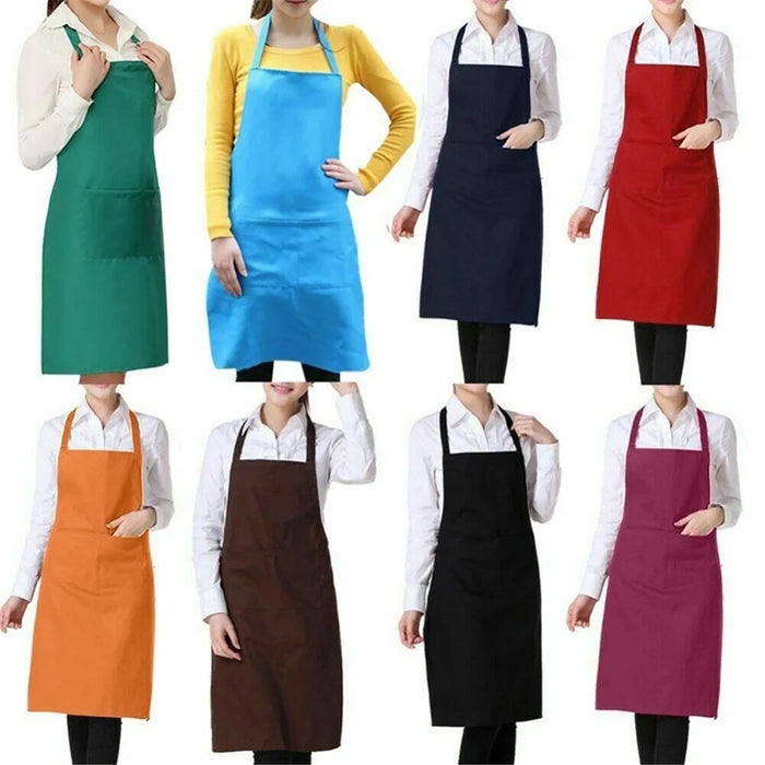 Home Kitchen Simple Stylish Pure Color Apron - Black - 4