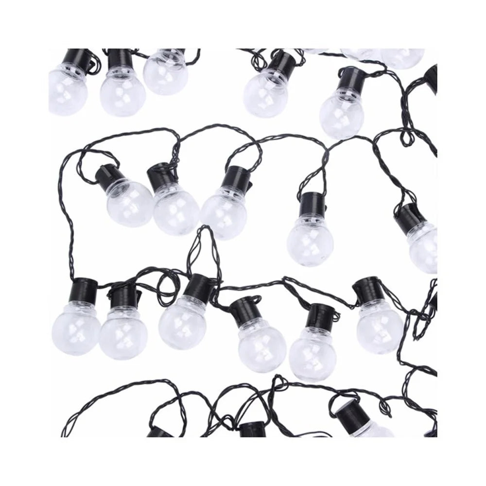 Retro Transparent Ball Hook Bulb String Lamp (without Battery) - 1.5m/10 - LED - 1