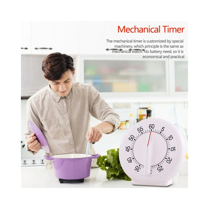 60 Minutes Mechanical Clocking Big Circle Pendulum Timer Reminder - 5